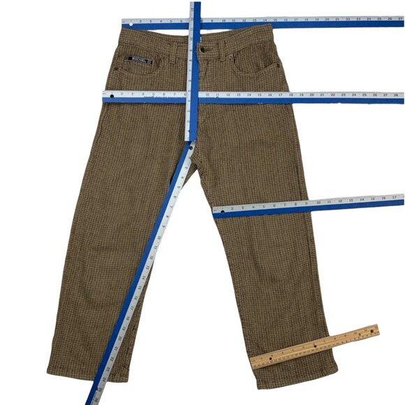 Moschino Jean Plaid Pant 34 Wool Blend Relaxed Fit Mid Rise Cropped Heritage - Picture 4 of 12